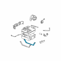 OEM 1998 Chevrolet Astro Strap-Fuel Tank Diagram - 15708678