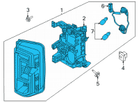 OEM Ford Bronco LAMP ASY - REAR Diagram - M2DZ-13404-A