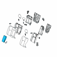 OEM Lexus UX250h Rear Seat Armrest Assembly Diagram - 72830-76020-B5