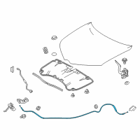 OEM Scion Release Cable Diagram - 53630-12740