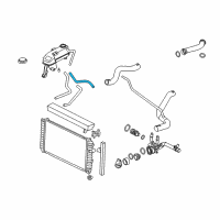 OEM 2002 Oldsmobile Alero Radiator SURGE TANK Inlet Hose Diagram - 22628360