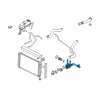 OEM 2004 Oldsmobile Alero Housing Asm-Engine Coolant Thermostat Diagram - 12584901