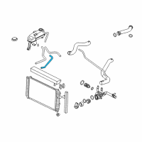 OEM 2002 Oldsmobile Alero Radiator SURGE TANK Outlet Hose Diagram - 22628361