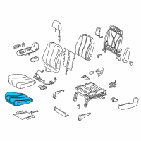 OEM 2015 Toyota Sienna Seat Cushion Pad Diagram - 71511-08040