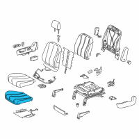 OEM 2018 Toyota Sienna Seat Cushion Pad Diagram - 71511-08040