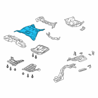 OEM 2017 Honda Accord Panel Set, RR Floor Diagram - 04655-T2F-A00ZZ