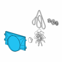 OEM Ford E-250 Fan Shroud Diagram - 5C2Z-8146-BA