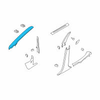 OEM 2010 Ford Focus Weatherstrip Pillar Trim Diagram - 9S4Z-5403598-AA