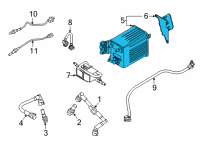 OEM 2022 Ford F-150 CANNISTER - FUEL VAPOUR STORE Diagram - ML3Z-9D653-B