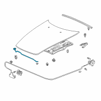 OEM Honda S2000 Stay, Hood Opener Diagram - 74145-S2A-000