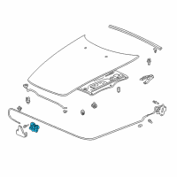 OEM Honda S2000 Lock Assembly, Hood Diagram - 74120-S2A-A05