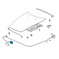 OEM 2007 Honda S2000 Lock Assembly, Hood Diagram - 74120-S2A-A05