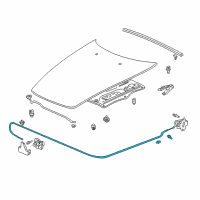 OEM 2003 Honda S2000 Wire Assembly, Hood Diagram - 74130-S2A-A01