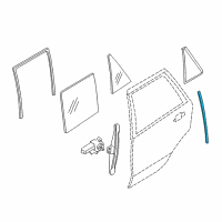 OEM 2009 BMW X6 Window Guide Web Cover Right Diagram - 51-35-7-187-212