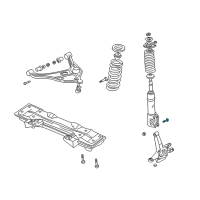 OEM 2000 Chevrolet Tracker Bolt - M12X1.25X62 Diagram - 96057593