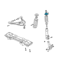 OEM 2000 Chevrolet Tracker Support, Front Strut (On Esn) Diagram - 91177588