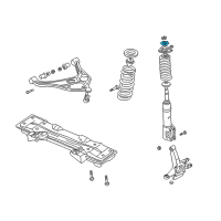 OEM 2002 Chevrolet Tracker Seat, Front Strut, Upper (On Esn) Diagram - 91174729