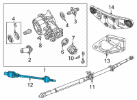 OEM Chrysler Voyager Rr Lt-Axle Half Diagram - 68264544AA