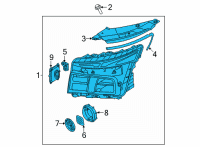 OEM 2022 Hyundai Santa Fe Lamp Assy-Head, Lh Diagram - 92101-S2600