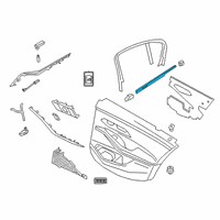 OEM 2020 BMW M340i Window Cavity Seal Rear Door Diagram - 51-35-7-407-421