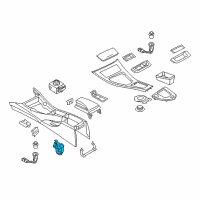 OEM BMW 335i Oddments Tray Centre Console, Rear Diagram - 51-16-7-138-582