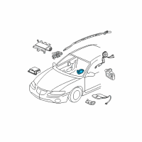 OEM 2004 Pontiac Grand Prix Sensor Asm-Inflator Restraint Side Imp. Diagram - 9383649