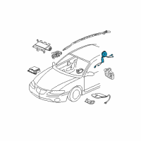 OEM 2004 Pontiac Grand Prix Coil Kit, Inflator Restraint Steering Wheel Module Diagram - 26097600