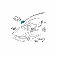 OEM 2004 Pontiac Grand Prix Sensor Asm-Front End Inflator Restraint. Discriminating Diagram - 9383659