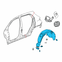 OEM Chevrolet Trax Wheelhouse Liner Diagram - 95142656