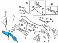 OEM 2022 Ford F-150 Dash Panel Diagram - FL3Z-1501610-B