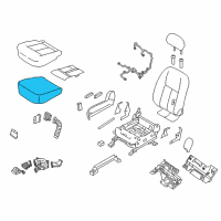 OEM 2020 Nissan Titan XD Pad-Front Seat Cushion Diagram - 87311-EZ04A