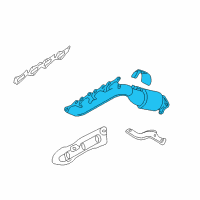 OEM 2009 Hyundai Genesis Exhaust Manifold Catalytic Assembly, Left Diagram - 28510-3F011