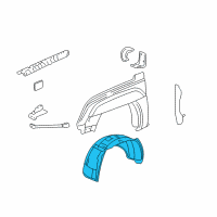 OEM 2005 GMC Yukon XL 2500 Fender Liner Diagram - 15132712