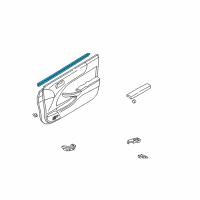 OEM 2004 Honda Civic Weatherstrip, L. FR. Door (Inner) Diagram - 72375-S5P-A00