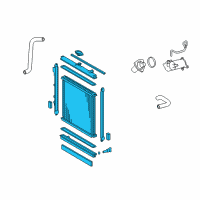 OEM 2008 Toyota Sequoia Radiator Assembly Diagram - 16400-0S010