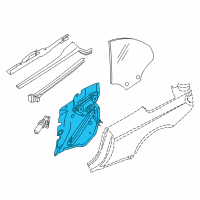 OEM BMW M8 Rear Left Window Regulator Diagram - 51-37-7-223-655