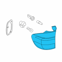 OEM 2010 BMW X5 Rear Light In The Side Panel, Left Diagram - 63-21-7-200-819