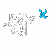 OEM 1998 Honda Accord Fan, Cooling (5-Blade) (Denso) Diagram - 19020-PAA-A01