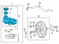 OEM Toyota Corolla Reservoir Assembly Diagram - 47220-02310