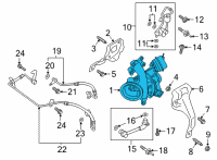 OEM Ford Bronco Sport Turbocharger Diagram - HX7Z-6K682-E