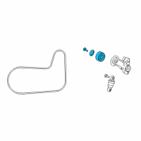 OEM 2016 Acura MDX Pulley Set, Tensioner Diagram - 31189-5G0-A02