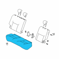 OEM Nissan Kicks Cushion Assy-Rear Seat Diagram - 88300-5RL2B