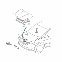 OEM 2010 Toyota Sienna Support Rod Diagram - 53440-08010