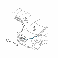OEM 2005 Toyota Sienna Release Cable Diagram - 53630-AE010