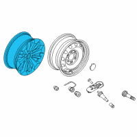 OEM 2018 Ford F-150 Wheel, Alloy Diagram - JL3Z-1007-E