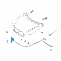 OEM Kia Sedona Bonnet Lock Assembly Diagram - 0K52Y56620B