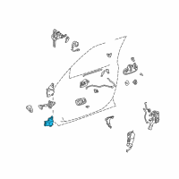 OEM 2003 Toyota RAV4 Lower Hinge Diagram - 68730-33010