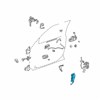 OEM 1997 Lexus ES300 Front Door Lock Actuator Assembly, Left Diagram - 69120-33020
