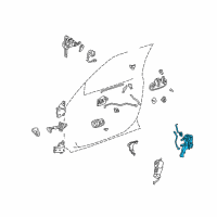 OEM 1998 Lexus ES300 Front Door Lock Assembly, Left Diagram - 69320-33030