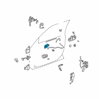 OEM 1997 Lexus ES300 Front Door Inside Handle Sub-Assembly, Left Diagram - 69206-30120-C0